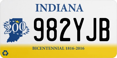 IN license plate 982YJB