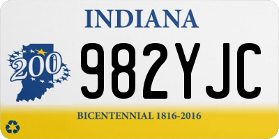 IN license plate 982YJC