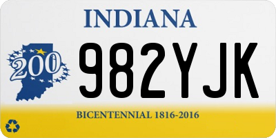 IN license plate 982YJK