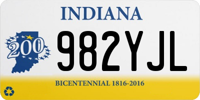 IN license plate 982YJL