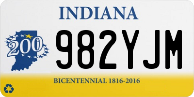 IN license plate 982YJM