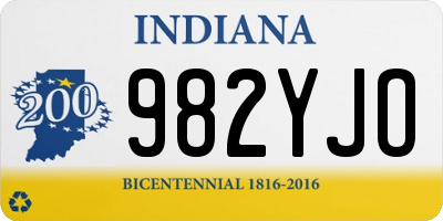 IN license plate 982YJO