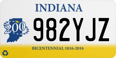 IN license plate 982YJZ