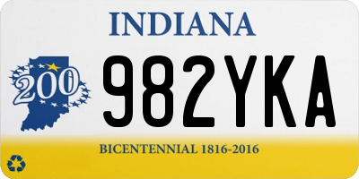 IN license plate 982YKA