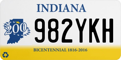 IN license plate 982YKH