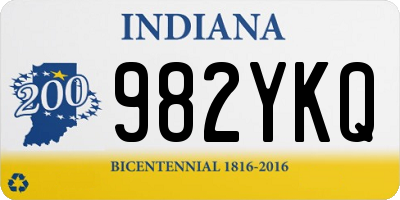 IN license plate 982YKQ