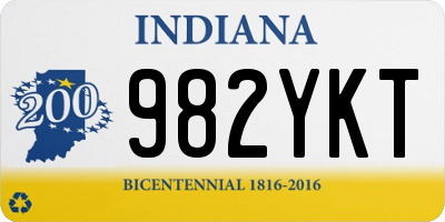 IN license plate 982YKT