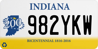 IN license plate 982YKW