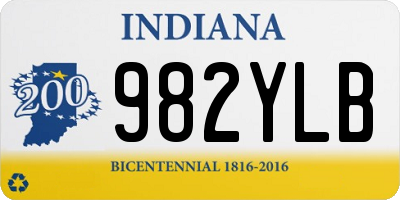 IN license plate 982YLB