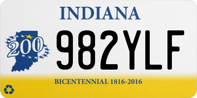 IN license plate 982YLF