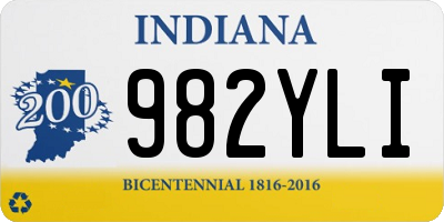 IN license plate 982YLI