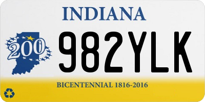 IN license plate 982YLK