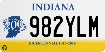 IN license plate 982YLM