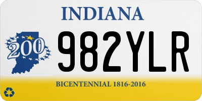 IN license plate 982YLR