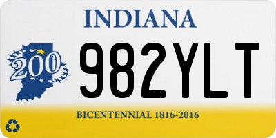 IN license plate 982YLT