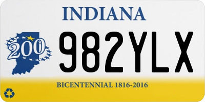 IN license plate 982YLX