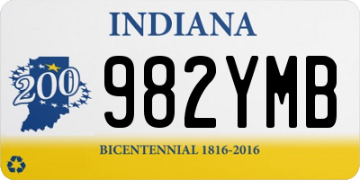 IN license plate 982YMB