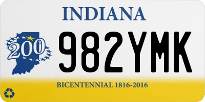 IN license plate 982YMK