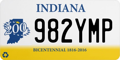 IN license plate 982YMP
