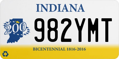 IN license plate 982YMT