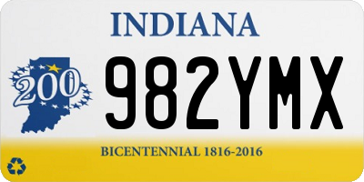 IN license plate 982YMX