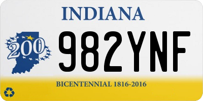 IN license plate 982YNF