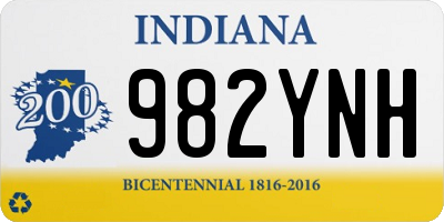 IN license plate 982YNH