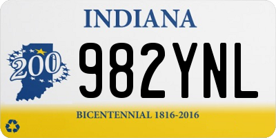 IN license plate 982YNL