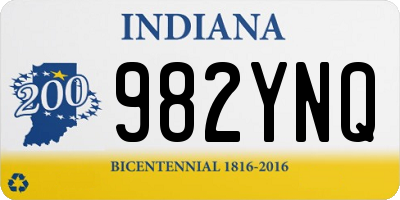 IN license plate 982YNQ