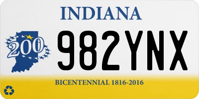 IN license plate 982YNX