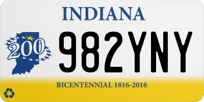 IN license plate 982YNY