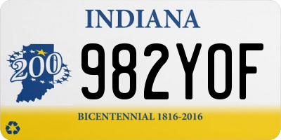 IN license plate 982YOF