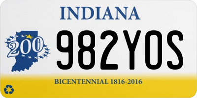 IN license plate 982YOS