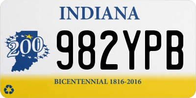 IN license plate 982YPB