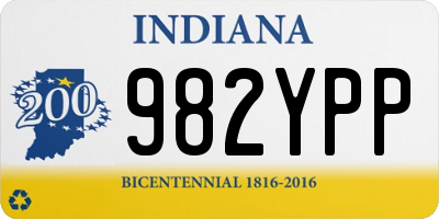 IN license plate 982YPP