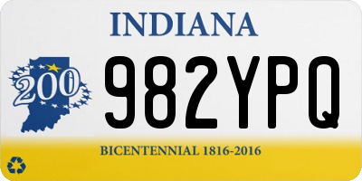 IN license plate 982YPQ