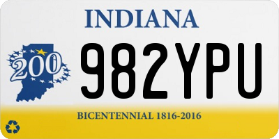 IN license plate 982YPU