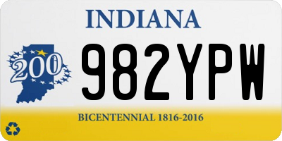 IN license plate 982YPW