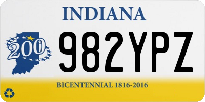 IN license plate 982YPZ