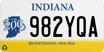 IN license plate 982YQA