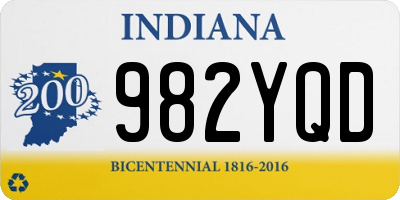 IN license plate 982YQD