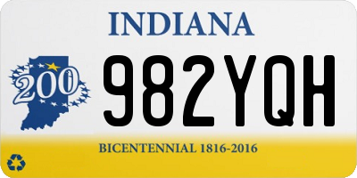 IN license plate 982YQH