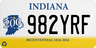 IN license plate 982YRF