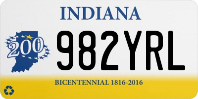 IN license plate 982YRL