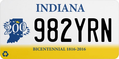 IN license plate 982YRN