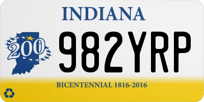 IN license plate 982YRP