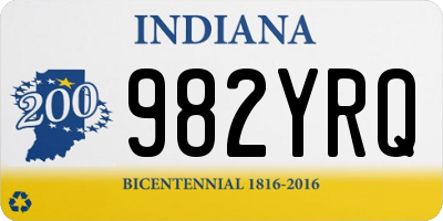 IN license plate 982YRQ