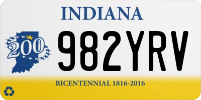 IN license plate 982YRV