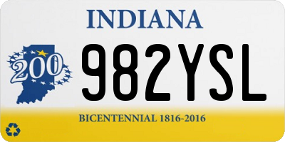 IN license plate 982YSL