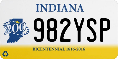 IN license plate 982YSP